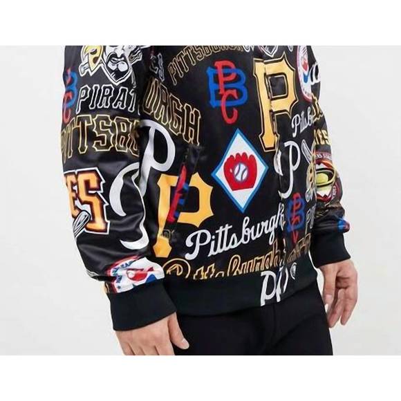 NEW PRO STANDARD pittsburgh pirates track jacket in black - Picture 3 of 4